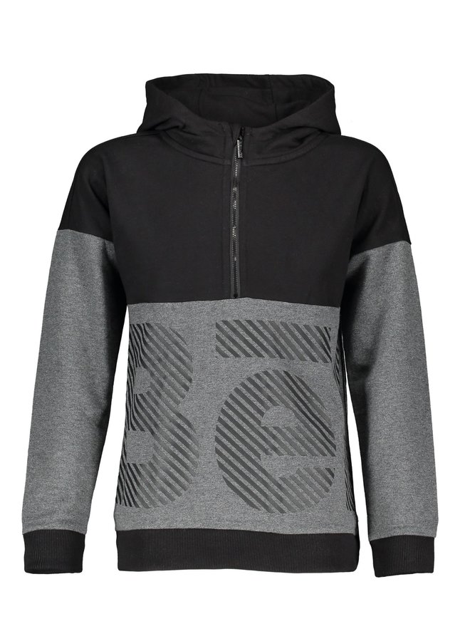 Kakoi Sweater Hooded Dark Grey Melee