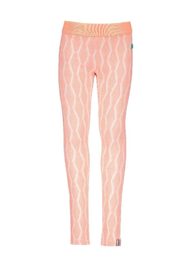 Legging Bright Salmon Zebra