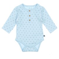 Mini Person Romper met Knoopjes Licht Blauw Feetje Mini Person Romper met Knoopjes Licht Blauw