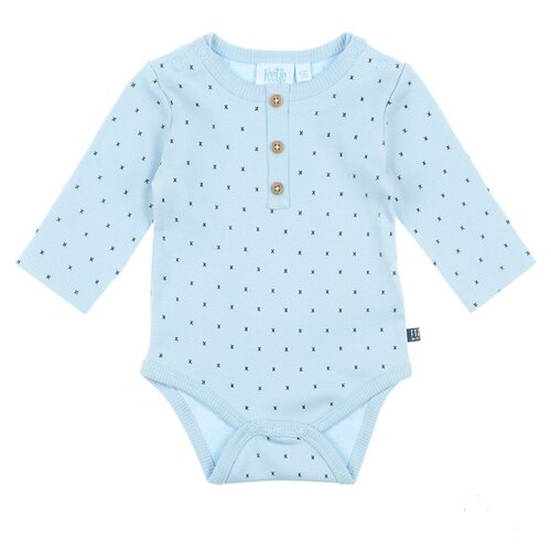 Mini Person Romper met Knoopjes Licht Blauw Feetje Mini Person Romper met Knoopjes Licht Blauw