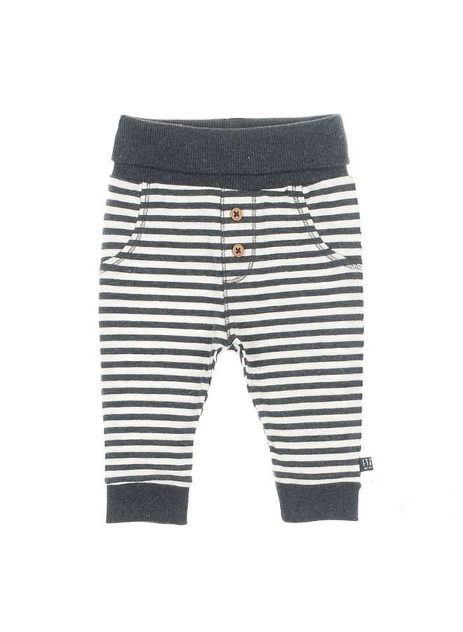 Mini Person Broek Streep Antraciet