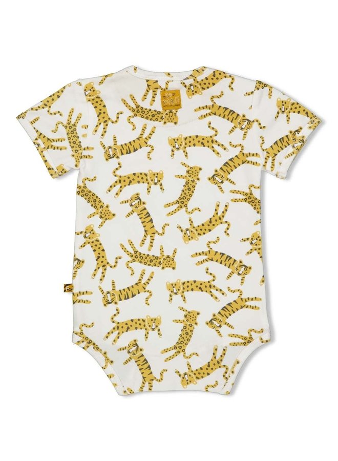 Go Wild Romper Tijgers Offwhite