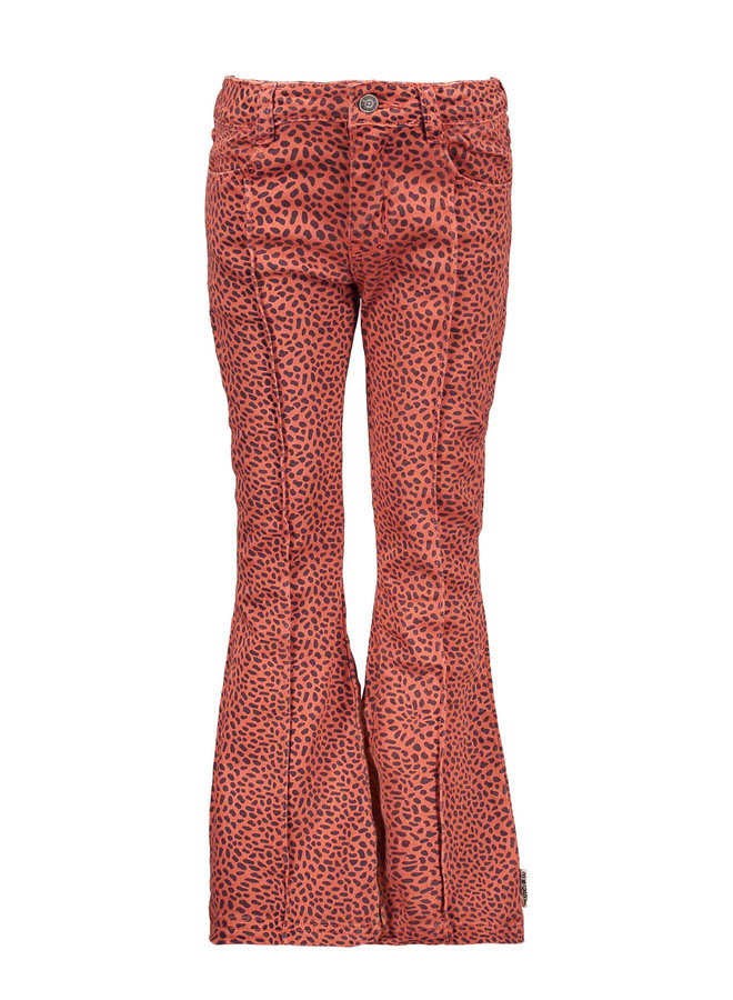 Flaired Denim Broek Mix Dots