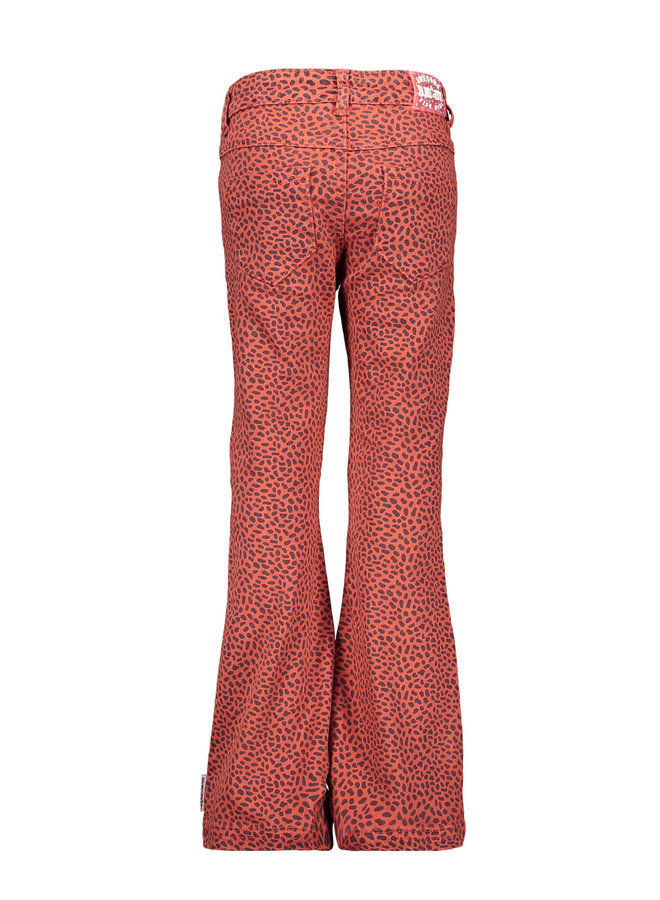 Flaired Denim Broek Mix Dots