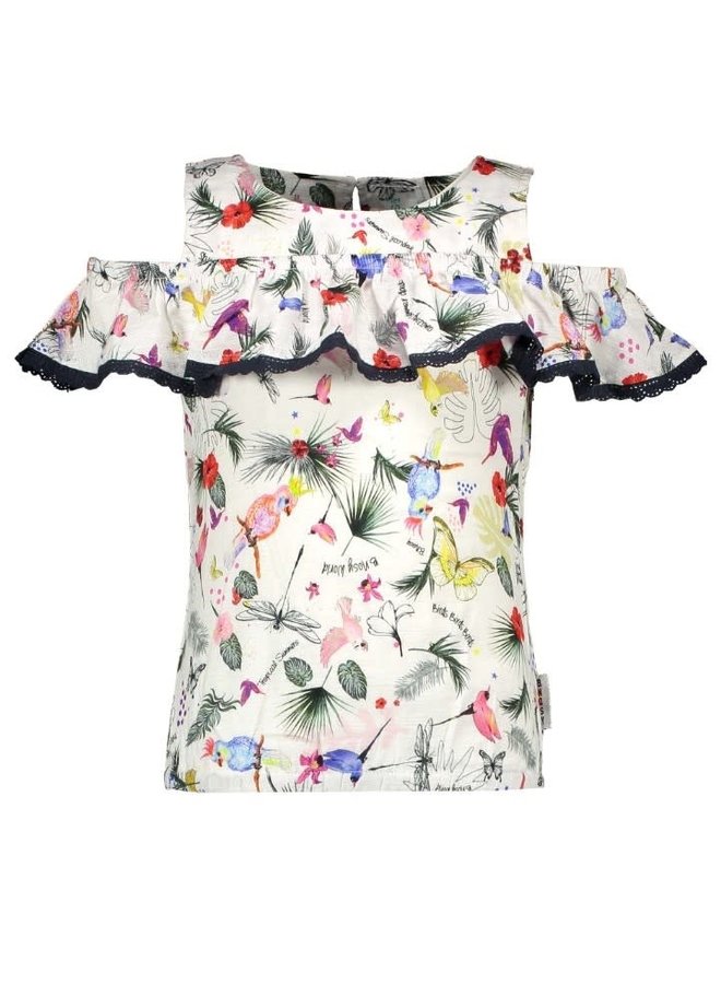 Blouse Birdy met open schouders