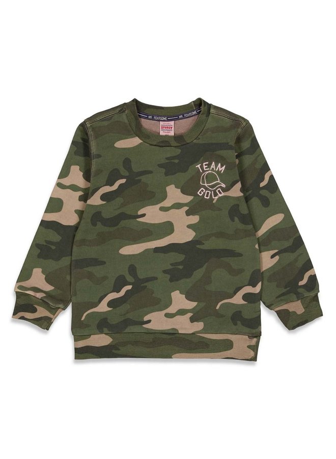 Press and Play Sweater Print Army