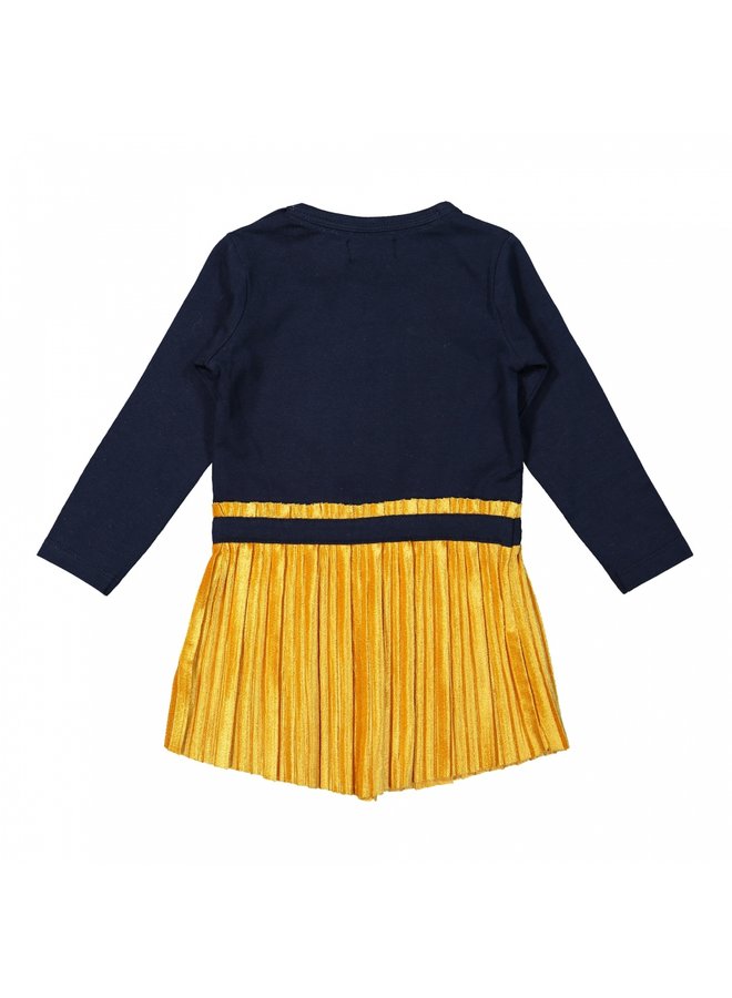 Jurk YEAH GIRL Navy/Warm Yellow