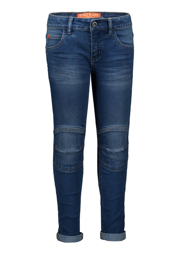Skinny Jeans Double Kneepatches Medium blue Used