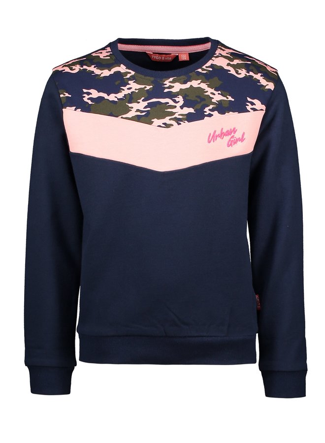 Sweater Urban Girl Camo Marine