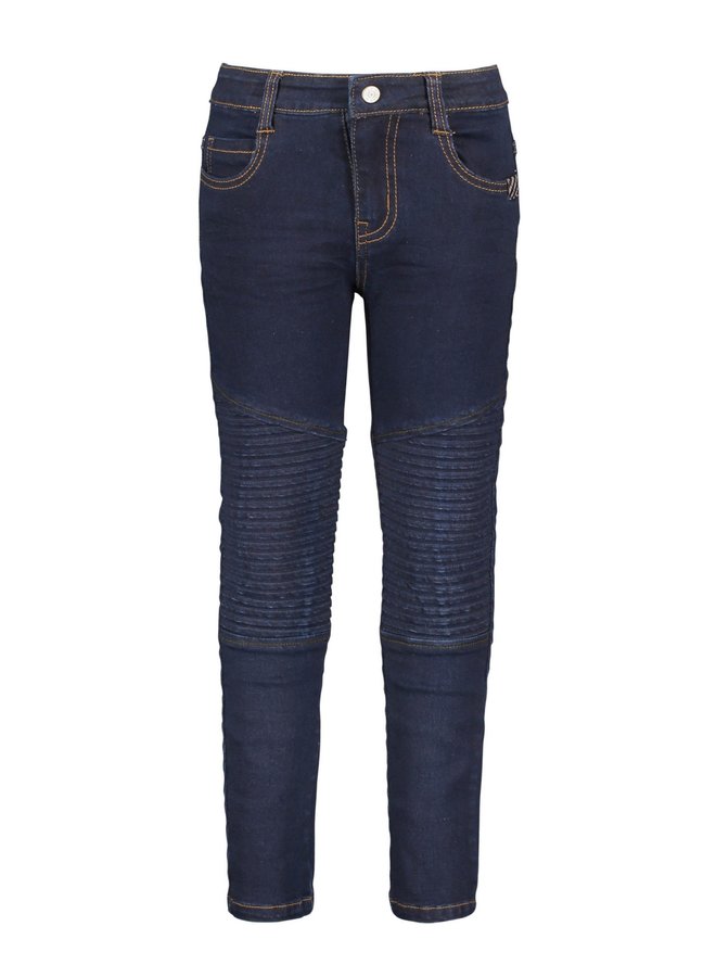 Jeans Broek met Kniestukken Dark Blue