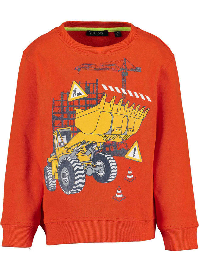 Sweater met Shovel Print Oranje