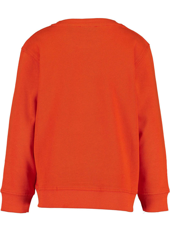 Sweater met Shovel Print Oranje