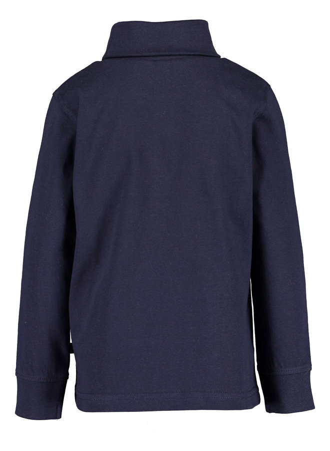 Longsleeve met Coll Navy