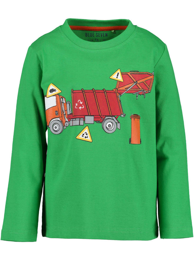 Longsleeve met Vuilniswagen Groen