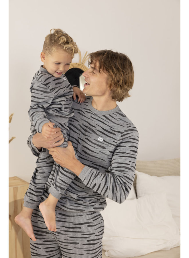 Fashion Edition Pyjama Wafel Grijs Melee