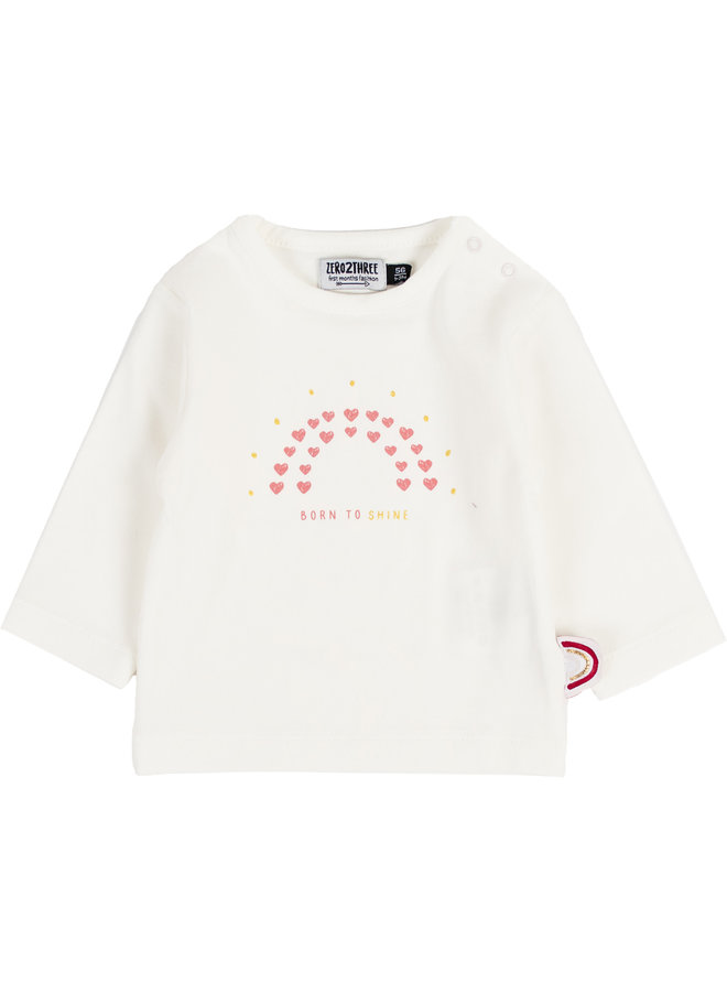 Longsleeve Born to Shine  Offwhite