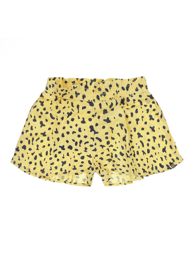 Short met printje Yellow