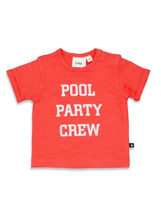 Blub Club T-shirt  Pool Party Crew Rood
