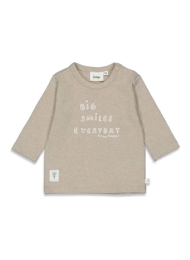 Ice Ice Baby Longsleeve Big Smiles Taupe melange