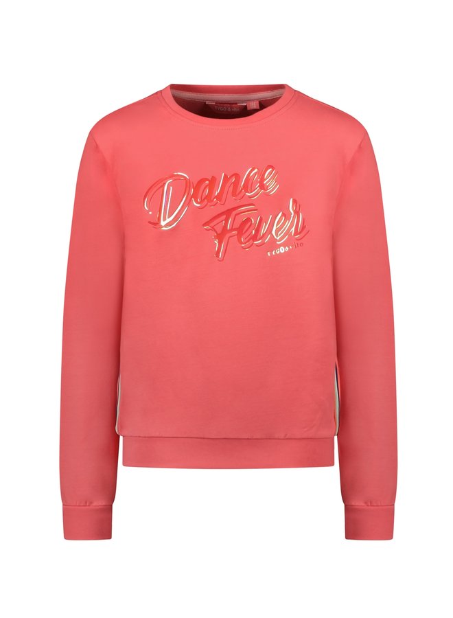 Sweater Print Dance Catchy Coral