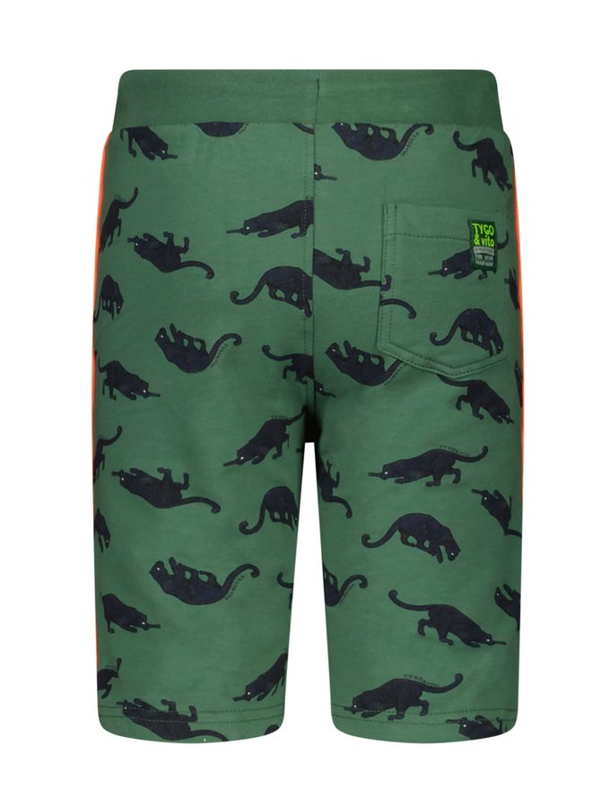 Jogging Shorts Panther AOP Green