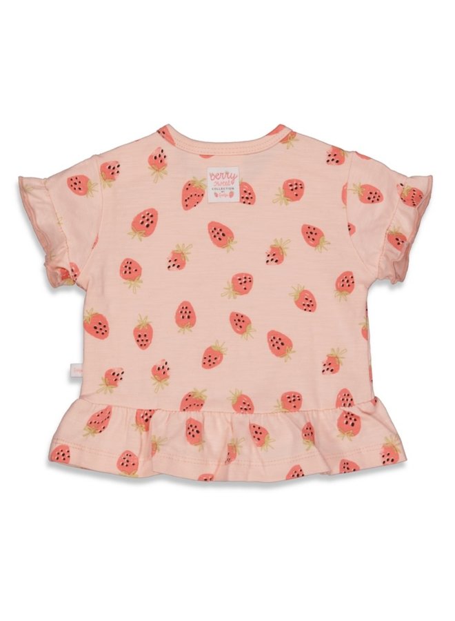 Berry Sweet T-shirt met printje Roze