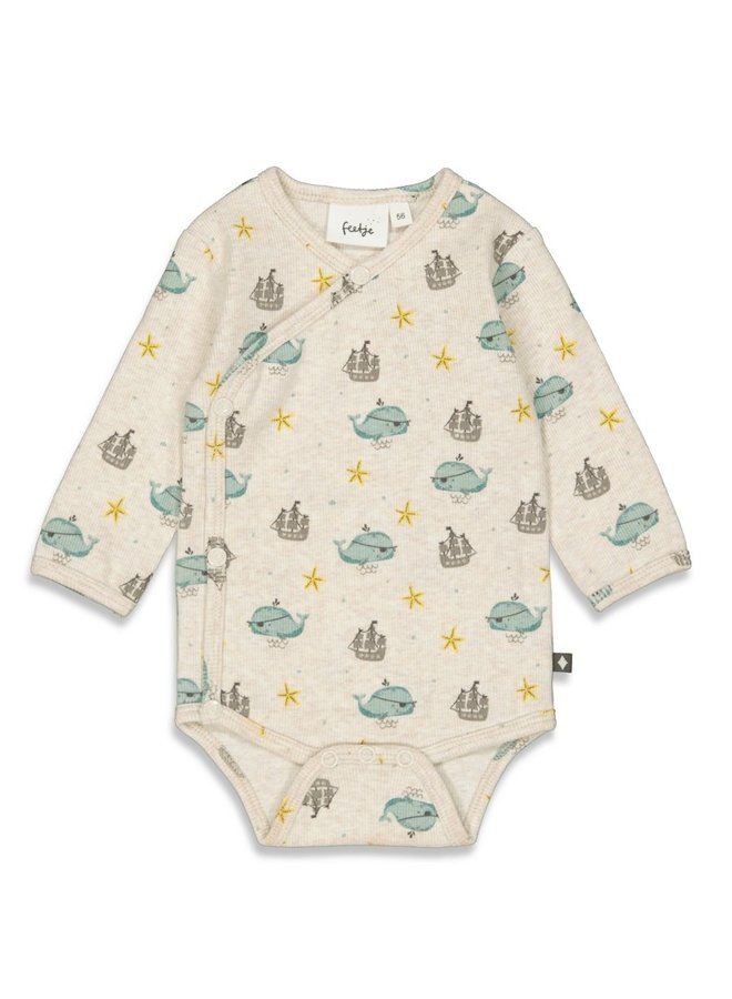 Tiny Pirate Wikkelromper Offwhite melange