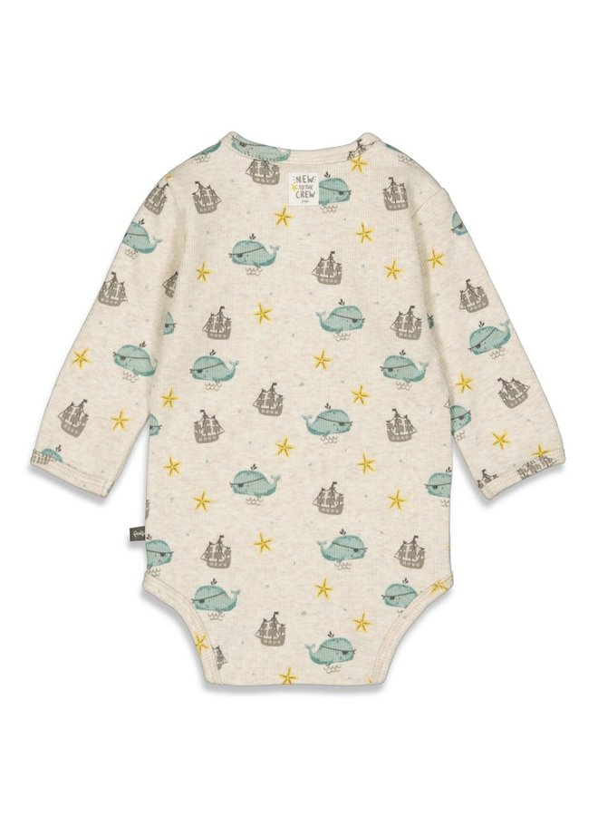 Tiny Pirate Wikkelromper Offwhite melange