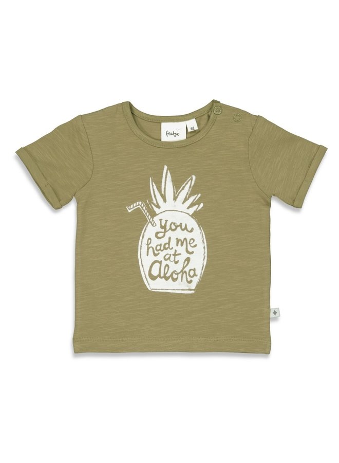 Hi Hello Aloha T-shirt Groen