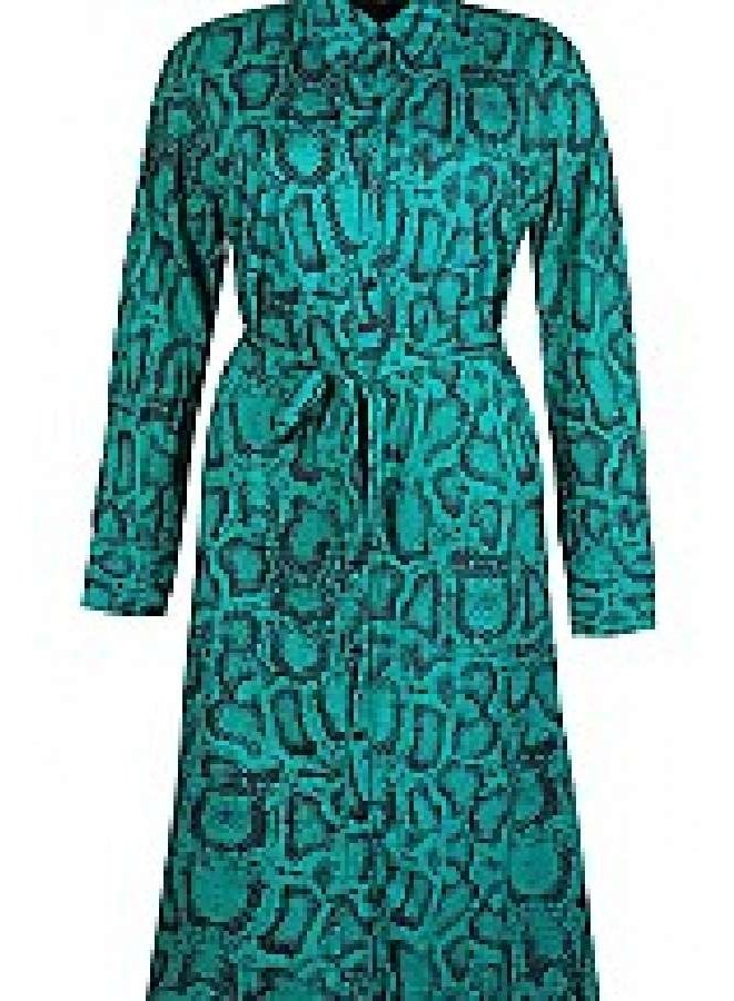 Jurk Snake Print Groen