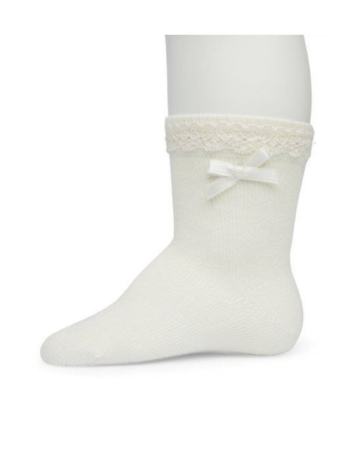 Ajour sock Organic Off White