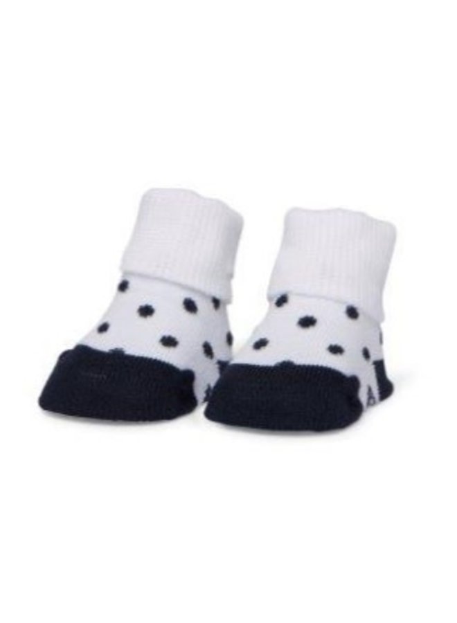 Newborn Dots sock Organic Black Iris