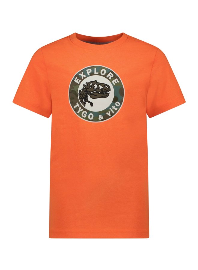 T-shirt Print Dino Explore Orange Clownfish