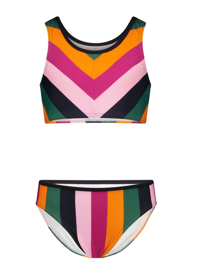 Bikini Rainbow Stripe Active