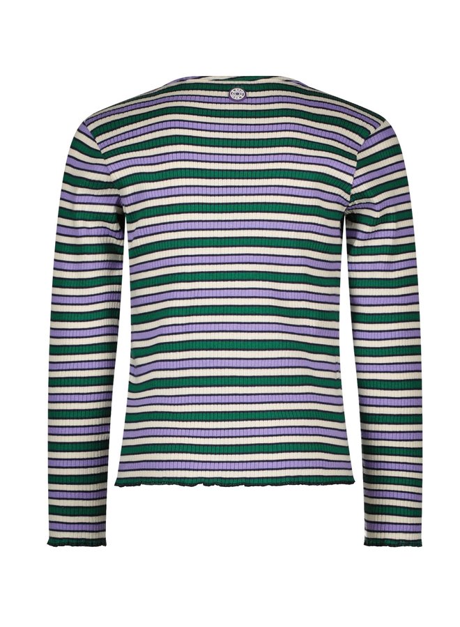 Shirt Lilac emerald stripe