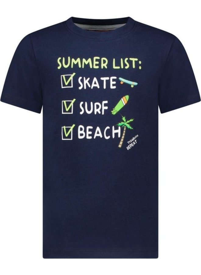 T-shirt Summer List Navy