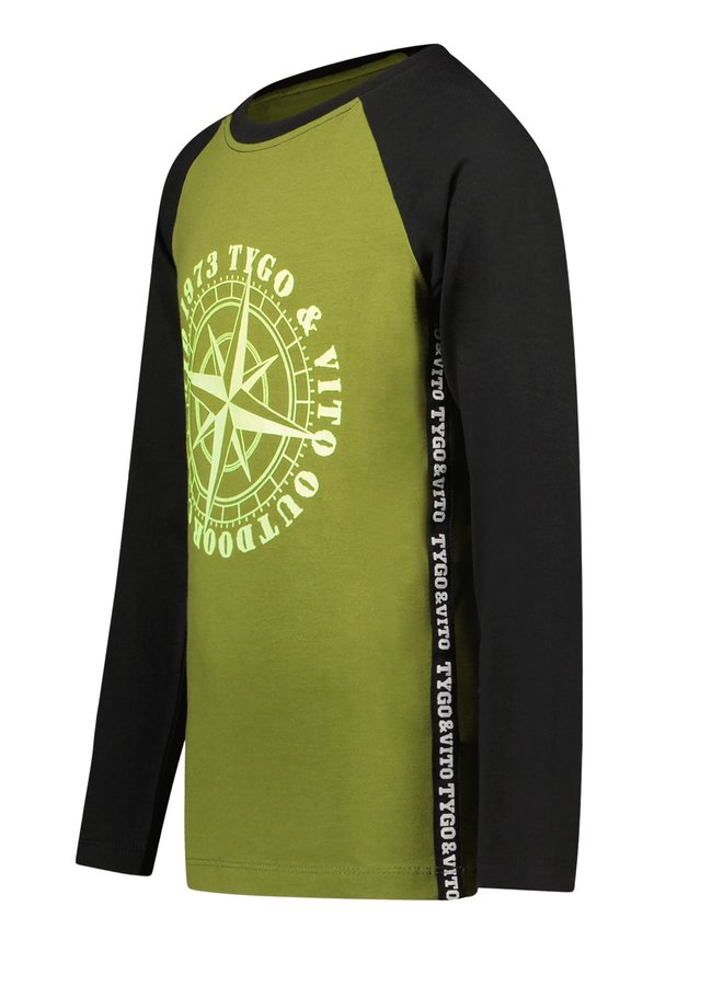 Shirt raglan COMPASS Black