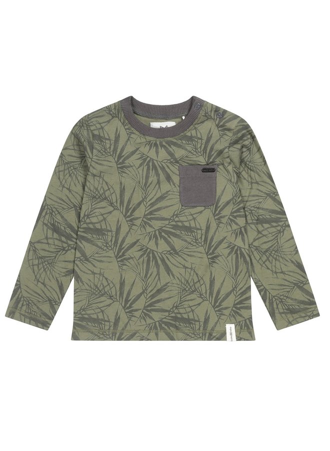 Shirt army green met printje