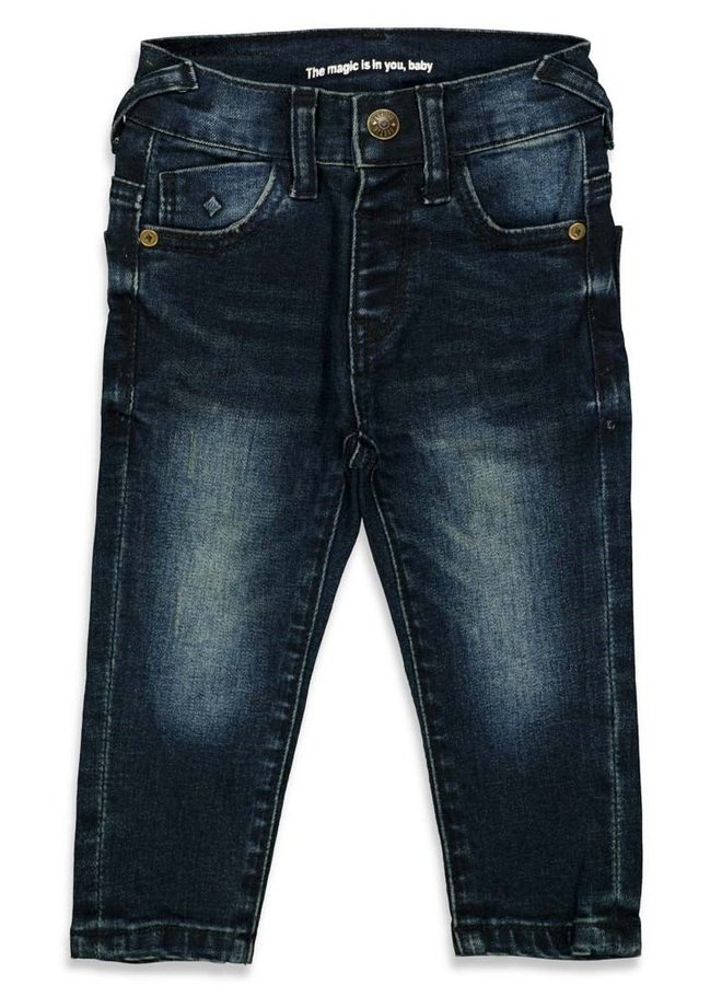 Broek Jongens Slim Fit donker Blauw