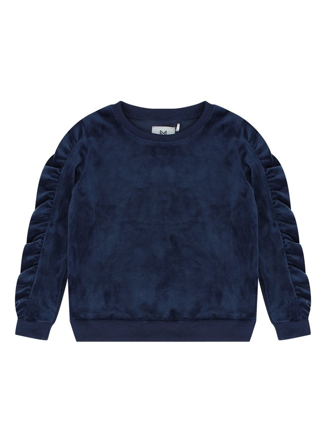 Meisjes Sweater Velvet Navy