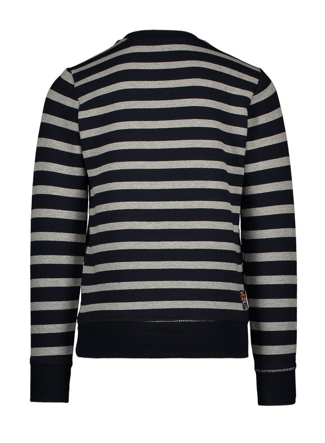 Sweater stripe MOUNTAINS Navy