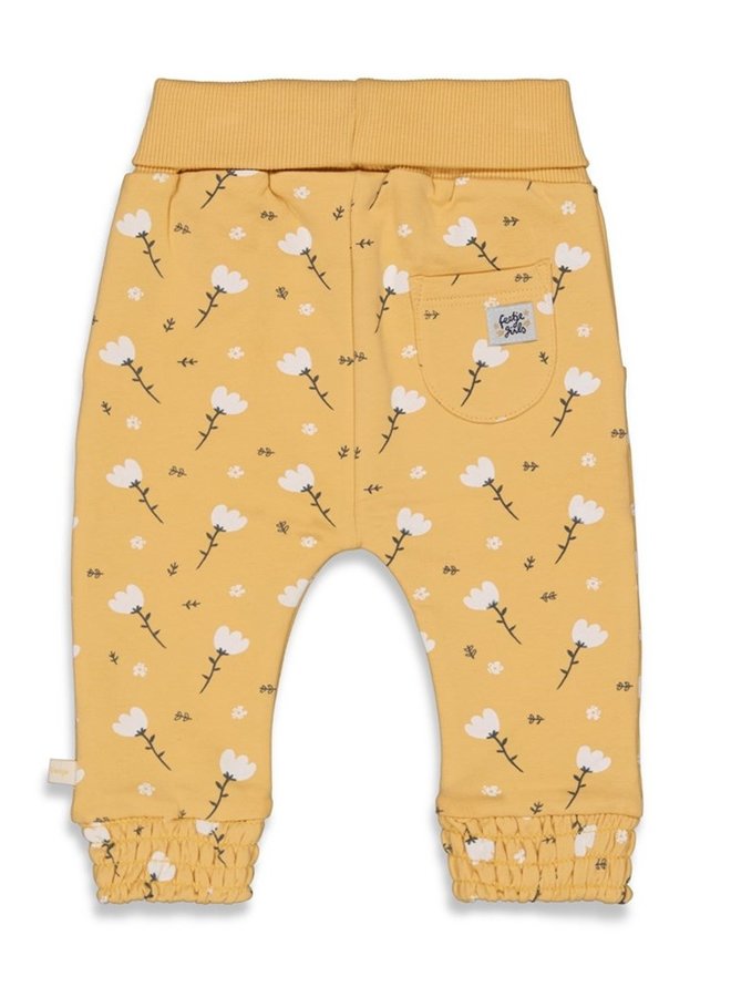 Bloom Broek met printje Okergeel