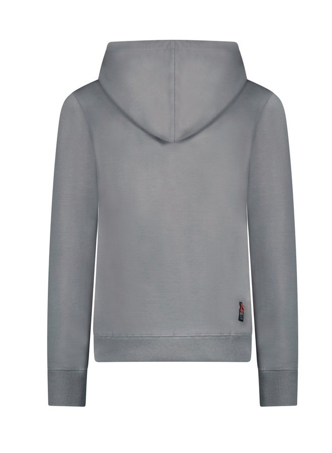 Hoodie SEE YOU NEXTERDAY met zijstreep Grey