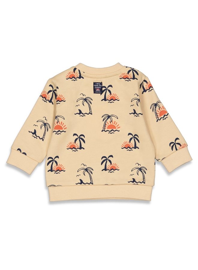 Sun Chasers Sweater met print Zand