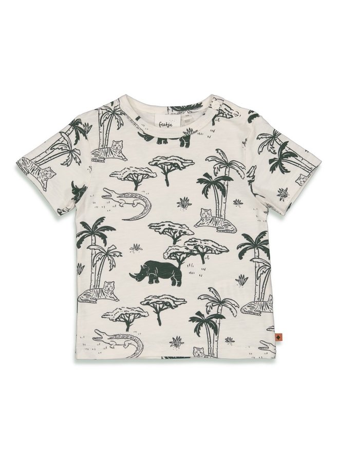 Wild One T-Shirt met printje Offwhite