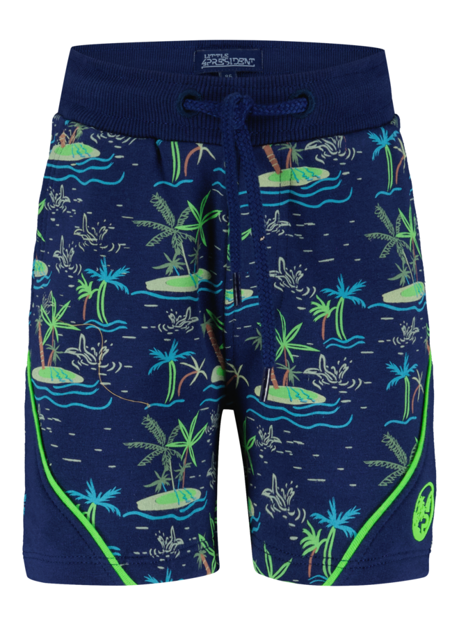 Short Camilo Wave Blue printje