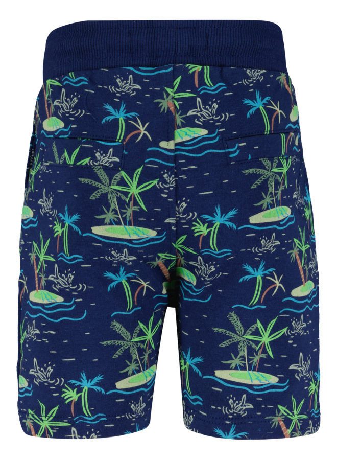 Short Camilo Wave Blue printje