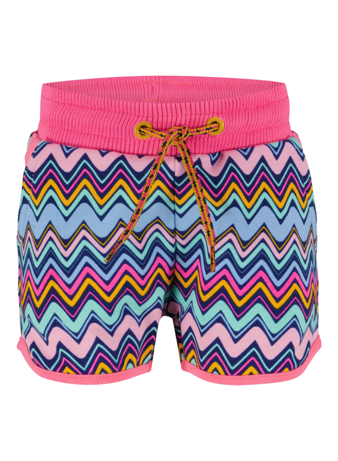 Short Carra zig zag printje