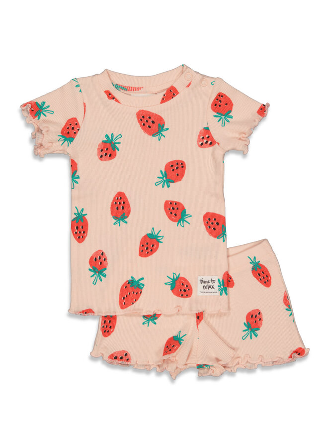 Pyjama / Shortama Suzy Strawberry Roze