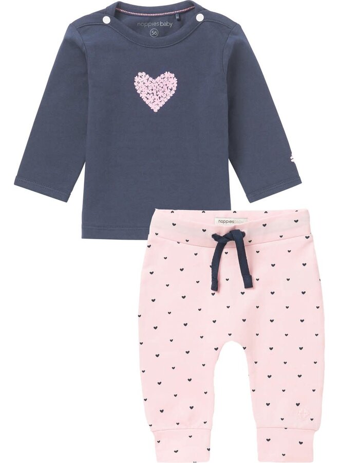 Set Shirt Natic en Broek Neeah Marine/Roze